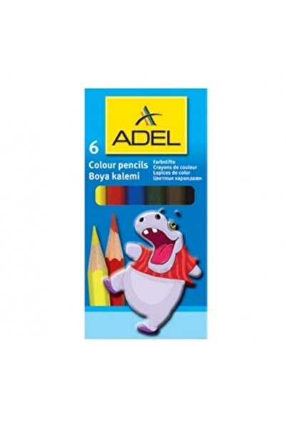 Adel /KURU BOYA 6 RENK KISA BOY