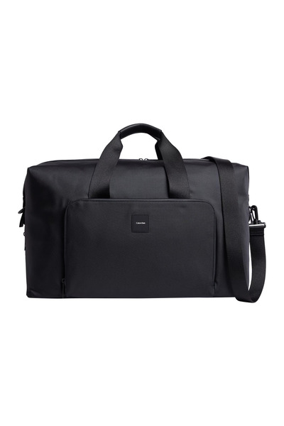 Calvin Klein Erkek Geniş Hacimli Ekstra Fermuarlı Ön Cepli Uzun Askılı Siyah Valiz K50K512781-BEH