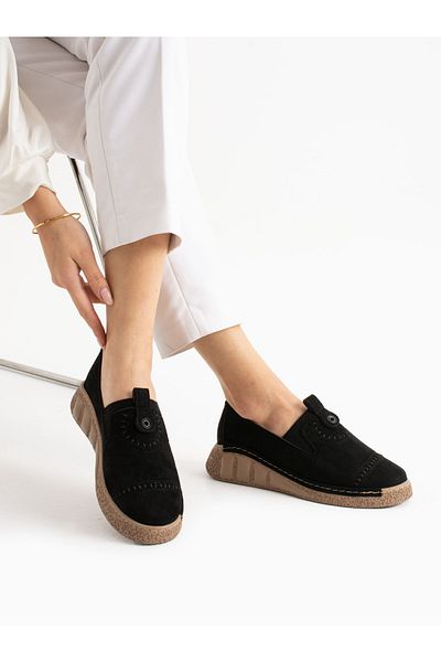 Alemdar Shoes Дамски мокасини ORBIT от черен велур