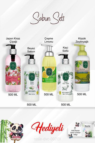 Eyüp Sabri Tuncer 500 ml Fountain Lemon - Goat Milk, Japanese Cherry Blossom, White Soap and Olive Oil