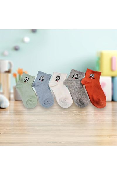 SOCKSHION 5 чифта комплект детски чорапи с изражение на лицето