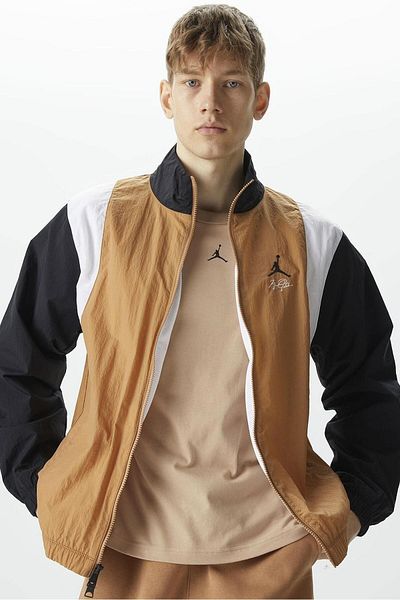 Nike Jordan Essentials Member Lined Full Zip Men's Jacket Men's Sports Jacket Light Brown