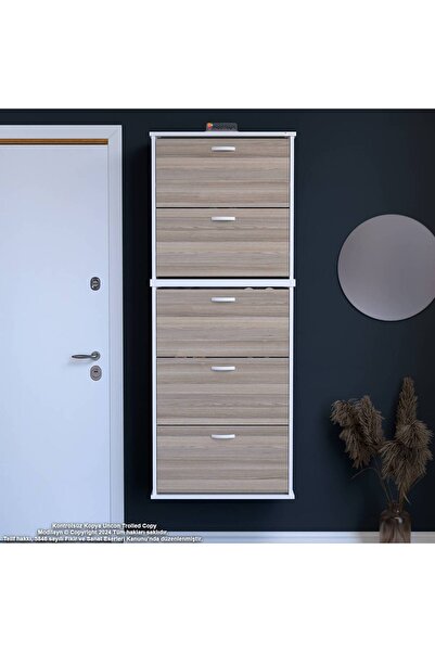 Modilayn VARBİ UMAY' 2 Li Asma Antre 72x193x 26 cm 5 Düşer Kapak 10 GözAyakka...