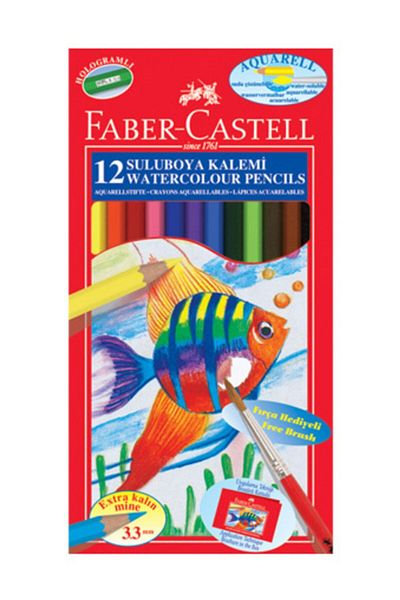 Faber Castell Water Based Aquarell Dry Watercolor Pencil 12 Pack
