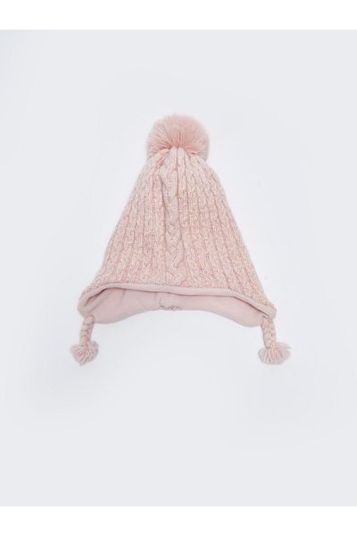 LC Waikiki Girl's Knitwear Beret with Self Patterned Ears