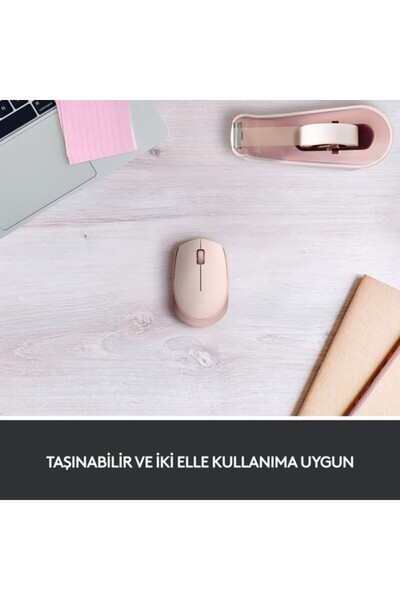 logitech M171 USB Alıcılı Kablosuz Kompakt Mouse, Pembe 910-006865