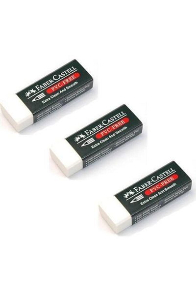 Faber Castell Pvc Free No:20 Large Size White Eraser 3 Pcs