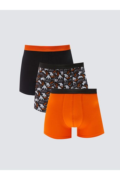 LC Waikiki Standard Fit Cotton Flexible Ανδρικό Boxer 3 τεμαχίων
