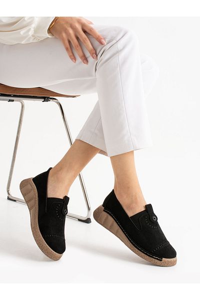 Alemdar Shoes Дамски мокасини ORBIT от черен велур