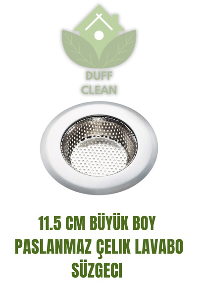 DUFF CLEAN 11.5 Cm Large Size Stainless Steel Sink Strainer - Sink Strainer 11.5 Cm