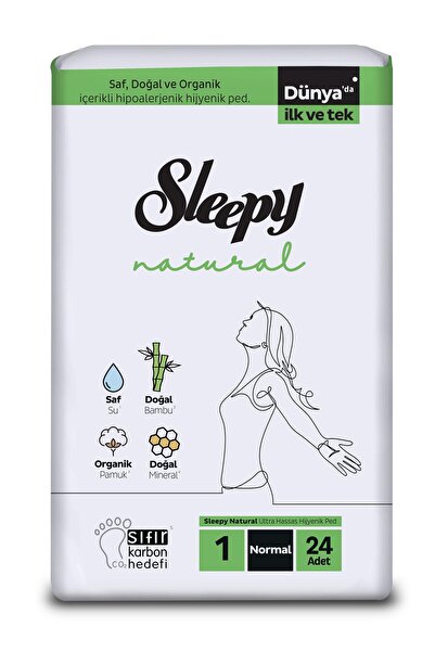 Sleepy Natural Hijyenik Ped Normal 24'lü Günlük Normal 40'lı