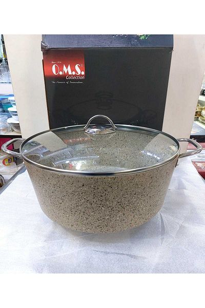 OMS 36 cm Granite Gastro Mega Deep Pot - 3109-Kumbeji