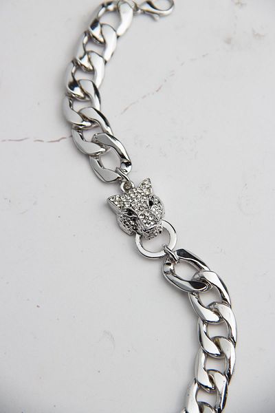 Modex Tiger Figured Jewelled Chain Bracelet