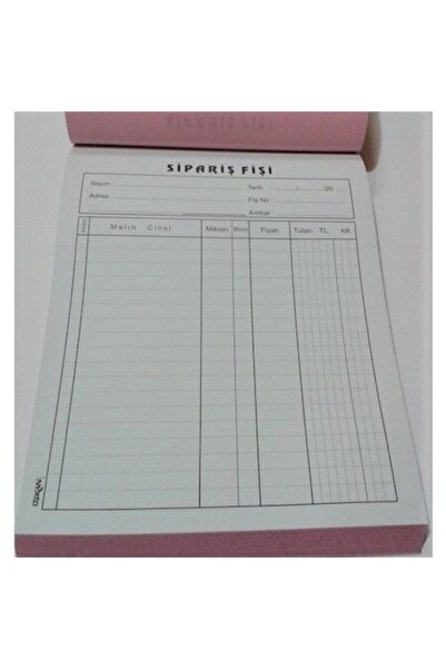 ÖZKAN Sipariş Fişi No:3 Otokopili 50X3 Nüsha 6 lı Paket