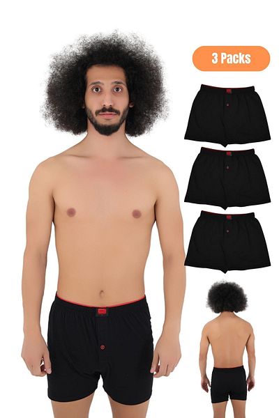 CNT Ανδρικά Triple Premium Pack Boxers με χτενισμένα βαμβακερά κουμπιά
