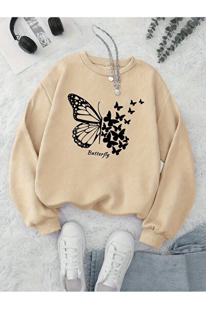 MODAVİBE Φούτερ από ύφασμα με μείγμα βαμβακιού και πολυεστέρα, με 2 κλωστές κ...