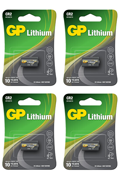 GP Batteries GPCr2 DlCr2/Cr2, Boy Lityum Pil, 3 Volt, 4 Adet Pil