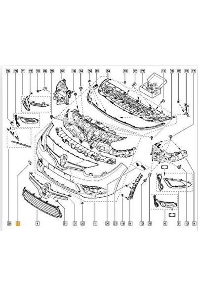 Orjinal Renault Fluence Ön Tampon Çeki Kapak (2013-2016) 1.6, 2.0, 1.5 DCI 511807412R