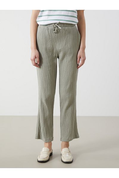 LC Waikiki Elastic Waist Textured Women's Trousers
