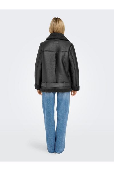 ONLY Onlnewlis Faux Leather Aviator Cc Otw Women's Coat
