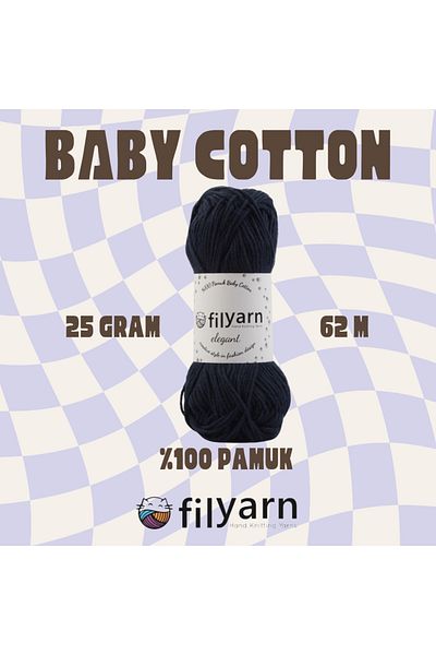 Filyarn 25 γραμμάρια Oeko-tex Certified Baby and Vest νήμα - Πλεκτό στο χέρι βαμβακερό νήμα