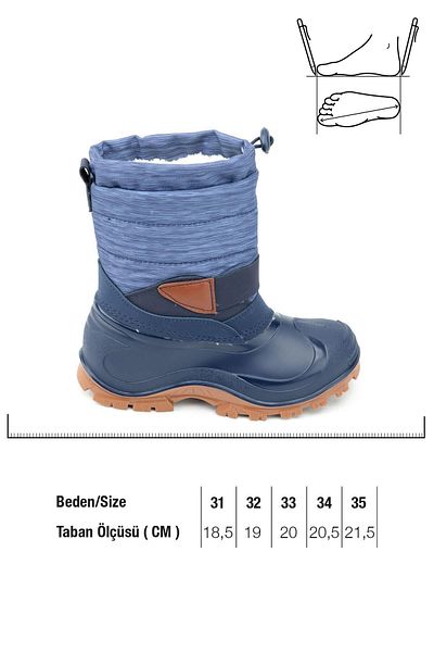 GEZER 00658 Winter Boys' Waterproof Snow Boots with Plush Inside