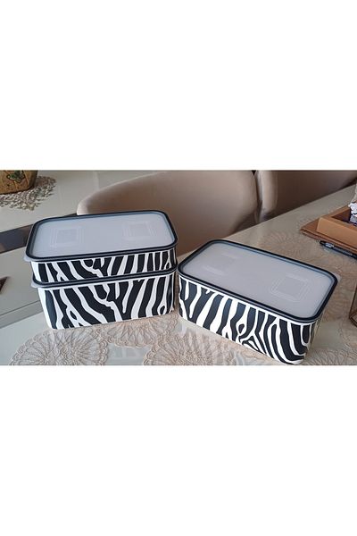 Tupperware Zebra Set of 3