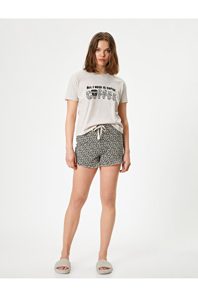 Koton Beiges Pyjama-Set für Damen - 4SLK40154MK