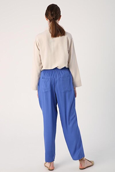 ALLDAY Parliament-Waist Elastic Wide-Leg Pants