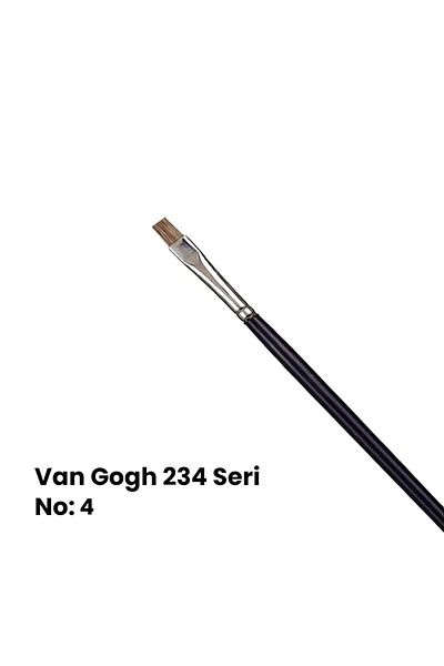 Van Gogh 234 Series Ox Ear Bristle Flat Cut Tip Brush No 4