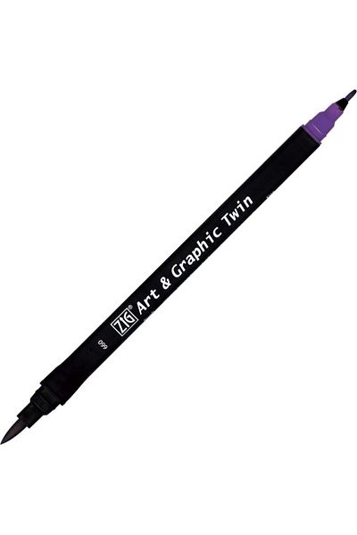 Zig Art&graphic Twin Double Ended Felt Graphic Pen 660 Deep Violet