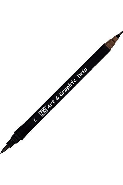 Zig Art & Graphic Twin Marker Drawing Pen 76 Vandyke Brown