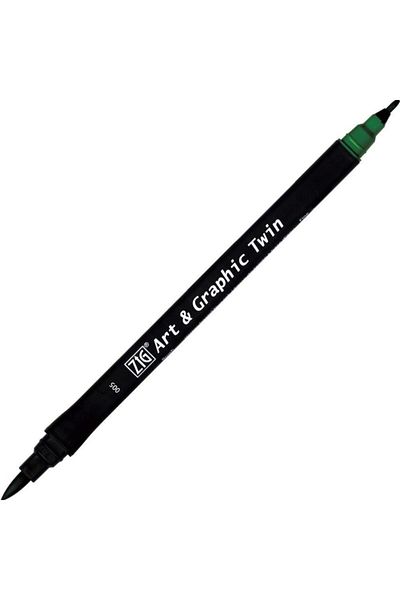 Zig Art & Graphic Twin Marker Drawing Pen 5 Green