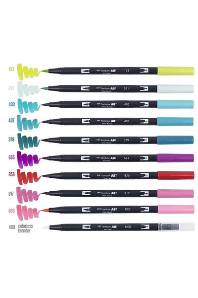 Tombow Ab-t Dual Brush Pen Graphic Pen Light Olive 126