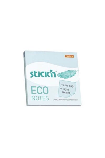 Gıpta Hopax Stickn Adhesive Note Paper 100 Yp 76x76 Eco Notes Pastel Blue 21747