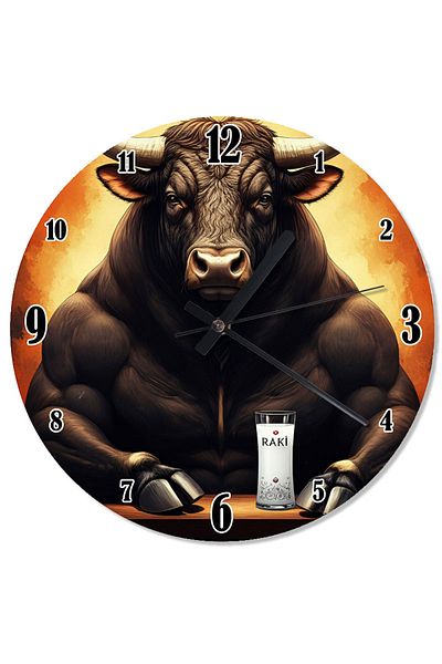 ekart Muscular Bull Strength Special Design Wall Clock