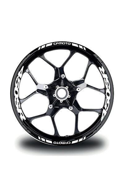 Generic Brand لـ CFMOTO 450SR ملصق حافة حروف داخلية وخارجية موديل رمادي - أبيض