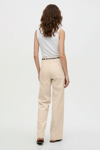 Trendyol Collection Cotton Woven Trousers with Mink Belt Twoss25Pl00024