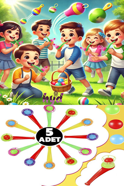 Hyd 5 Adet Saksafon Top Üfleme Nefes Kontrolü Oyunu Karne Hediyesi Eğitici Oyuncak