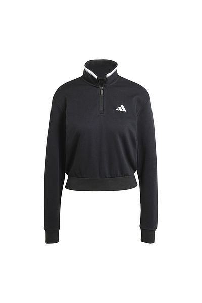 adidas Top cu fermoar Essentials Color Pop French Terry Crop Quarter