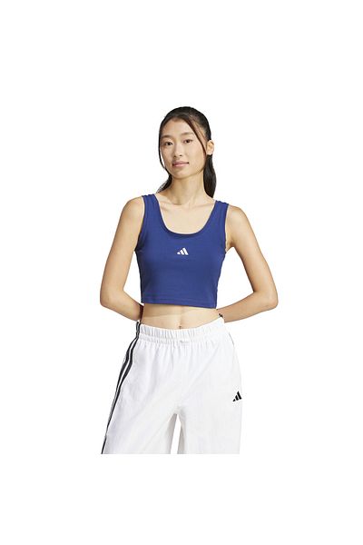 adidas قميص داخلي من القطن ذو شعار صغير من Essentials