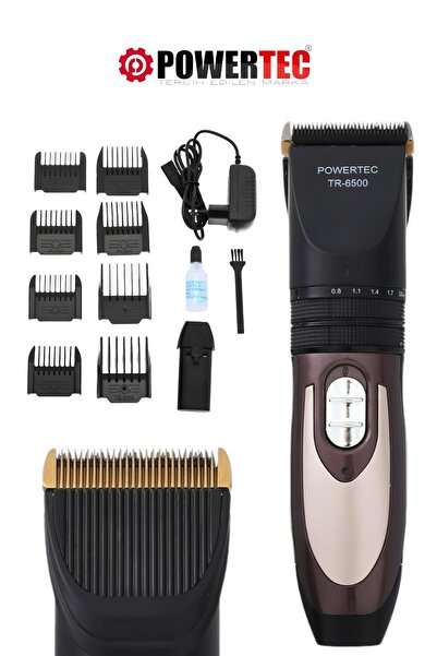 POWERTEC TR-6500 Profesyonel Yedek Bataryalı Şarjlı Saç Sakal Tıraş Makinesi