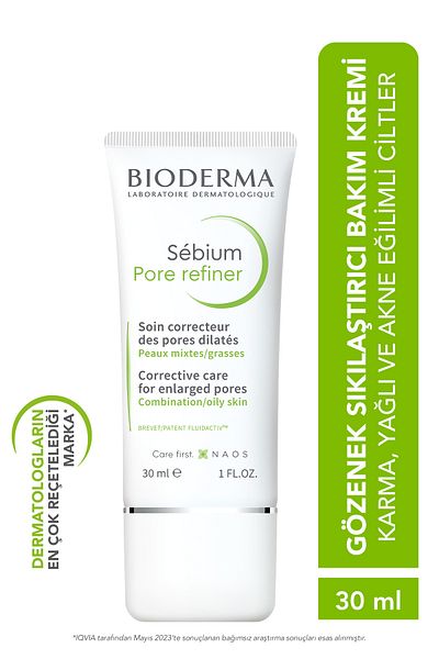 Bioderma Sebium Pore Refiner – Porenstraffende Pflegecreme für fettige Mischhaut, 30 ml