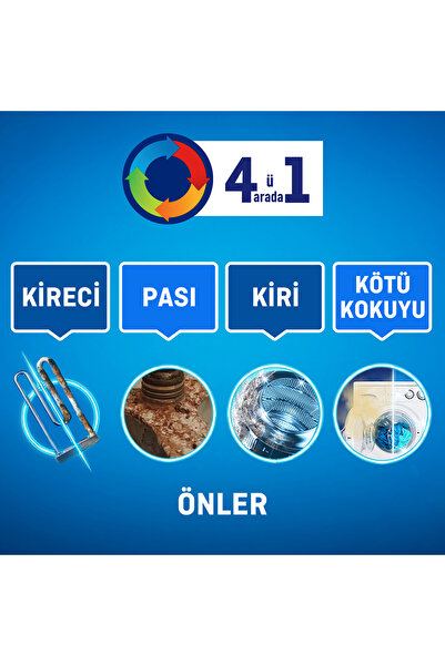 Calgon Power Kir, Pas, Kireç ve Koku Önleyici 4'ü 1 Arada Ultra Konsantre Toz 750 g x 2