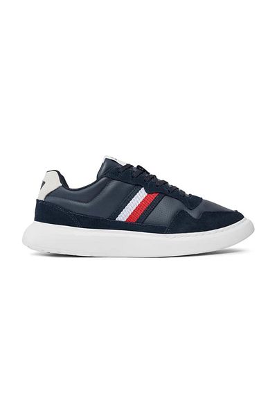 Tommy Hilfiger Tmavě modré pánské tenisky – šněrovací, protiskluzová podrážka, logo značky, ležérní FM0FM04889-DW5