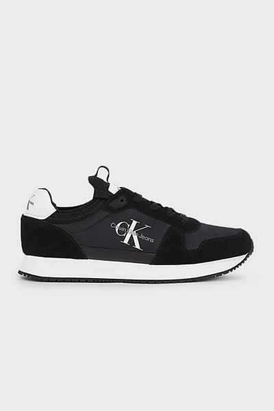 Calvin Klein Pantofi negri casual, cu șireturi, cu talpă anti-alunecare, logo-ul mărcii pentru bărbați YM0YM00553-0GQ
