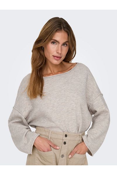 JDY Jdyrue Life - L/S Boat Neck Pull Knt Noos Design