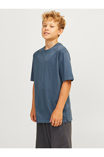 Jack & Jones تي شيرت JJECHARGE Mood باللون النيلي برقبة دائرية - NOOS JNR 122...