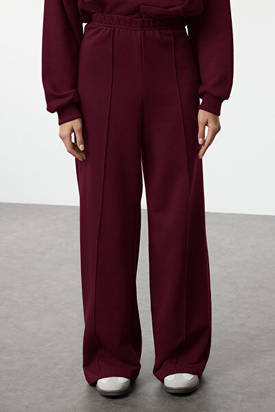 Trendyol Modest Claret Red Ribbon Λεπτομερές σετ φόρμας Oversize TCTAW25US00119