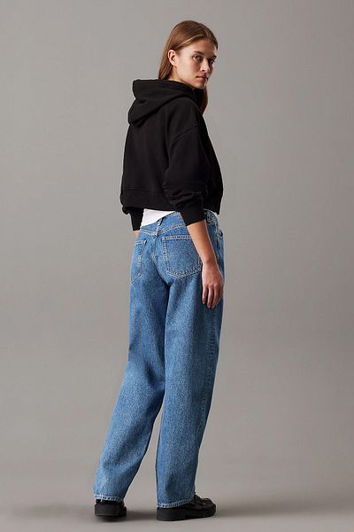 Calvin Klein Černá bavlněná dámská mikina s kapucí - WOVEN